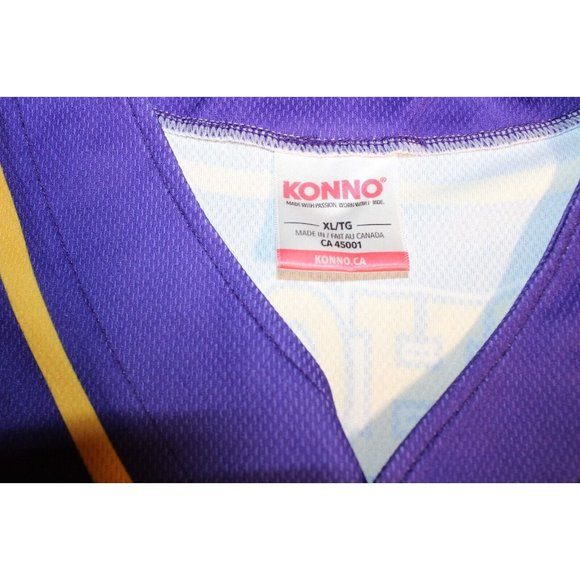 Brew Crew Big Shooter Baseball #96 Button Jersey Adult Mens XL Purple Yellow - Picture 3 of 6